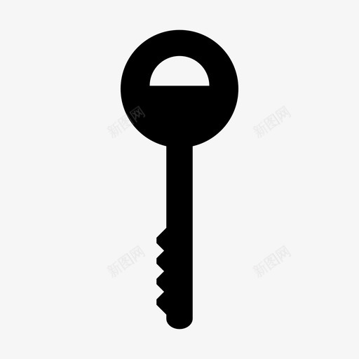 钥匙开锁保护图标svg_新图网 https://ixintu.com 保护 密码 开锁 房门钥匙 钥匙