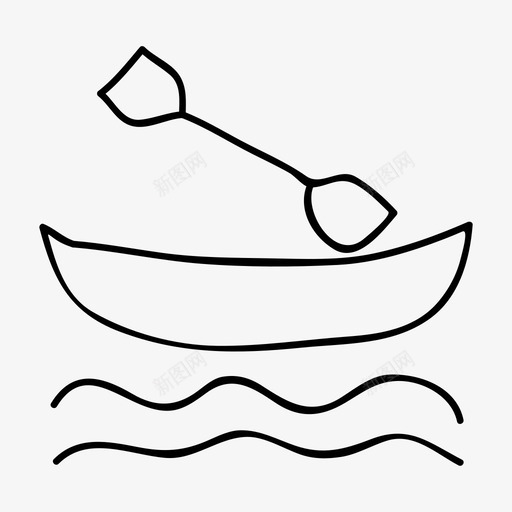 船划船帆图标svg_新图网 https://ixintu.com 划船 帆 船 运动