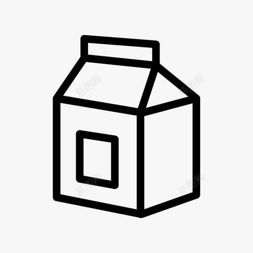 牛奶盒乳制品食品图标svg_新图网 https://ixintu.com 乳制品 包装 包装食品 牛奶盒 食品