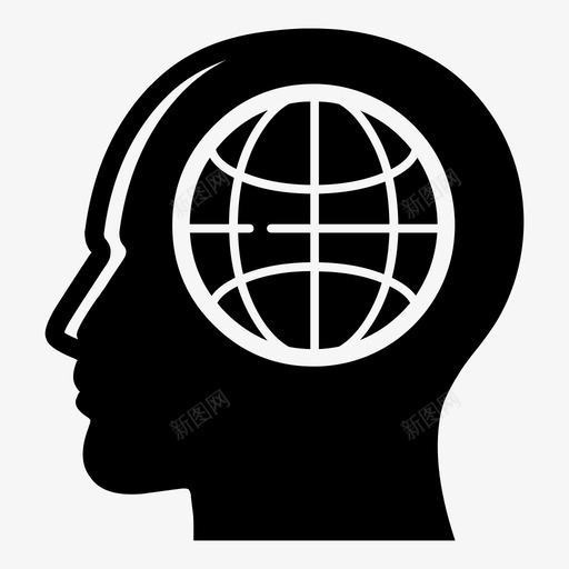 世界各地地球头脑图标svg_新图网 https://ixintu.com 世界各地 地球 头脑 头脑坚实 洞察力