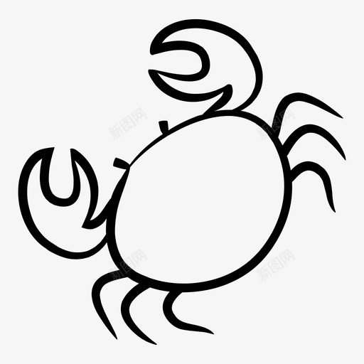 螃蟹动物海洋图标svg_新图网 https://ixintu.com 动物 动物水上运动 海洋 螃蟹
