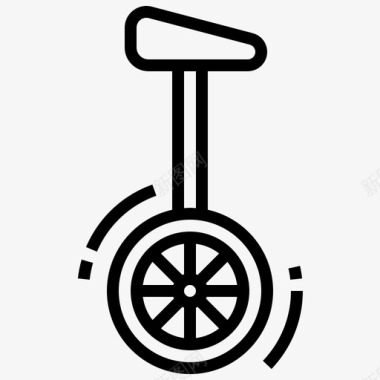 独轮车自行车马戏团图标图标