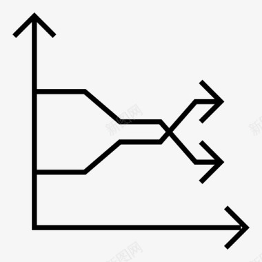 分析线图科学细线图标图标