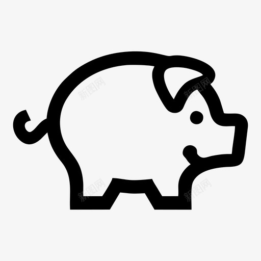 猪动物小猪图标svg_新图网 https://ixintu.com 动物 小猪 猪 猪肉