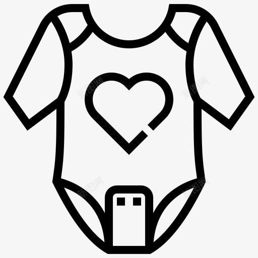 婴儿连体衣儿童元素图标svg_新图网 https://ixintu.com 儿童 元素 婴儿元素 婴儿连体衣 衬衫