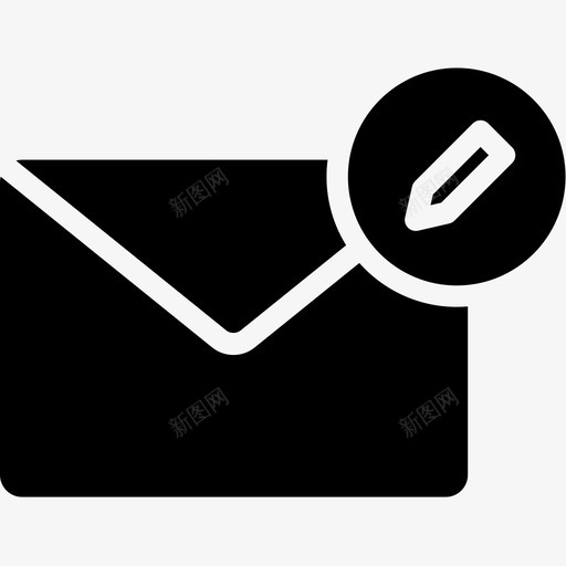 写电子邮件信封信件图标svg_新图网 https://ixintu.com 信件 信封 写电子邮件 电子邮件卷4字形 邮箱