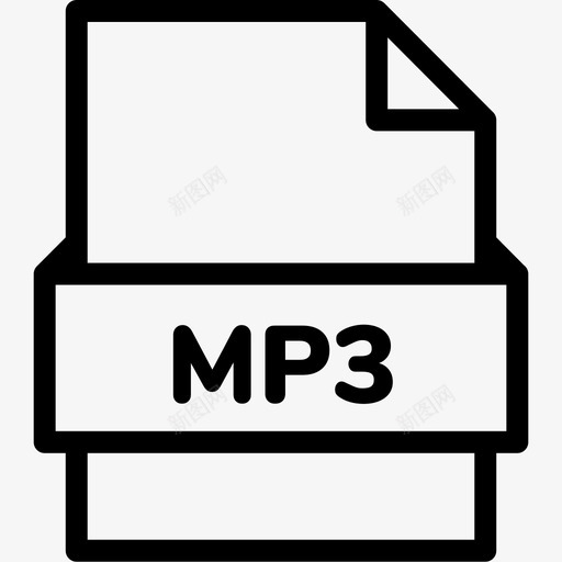 mp3文件扩展名格式图标svg_新图网 https://ixintu.com mp3文件 扩展名 文件格式vol3行 格式 类型