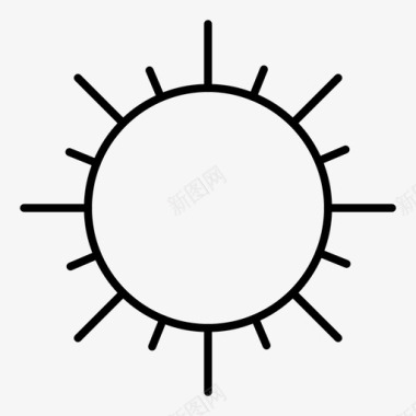 阳光科学的细线图标图标