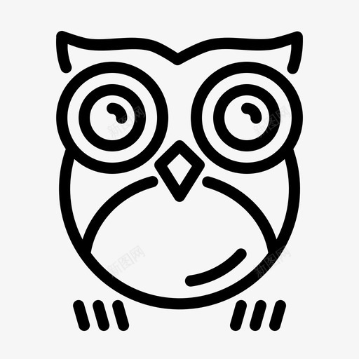 猫头鹰小鸟万圣节图标svg_新图网 https://ixintu.com 万圣节 夜晚 夜行 小鸟 恐怖 猫头鹰 秋天