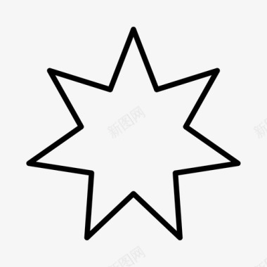 星星形状几何图标图标