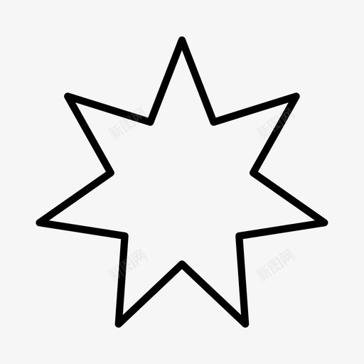 星星形状几何图标svg_新图网 https://ixintu.com 几何 形状 星光 星星