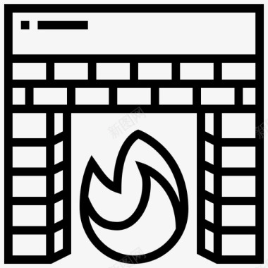 壁炉英语英语符号图标图标