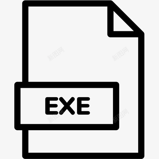 Exefileexefileextension图标svg_新图网 https://ixintu.com Exefile exefile extension fileformatsvol2line format type
