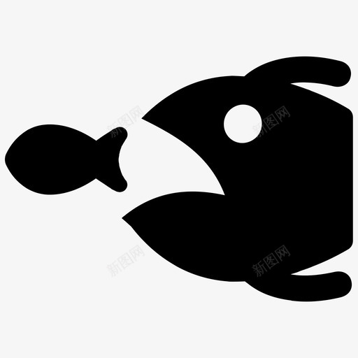 竞争商业鱼图标svg_新图网 https://ixintu.com 商业 商业图标集6 战略 生存 竞争 鱼