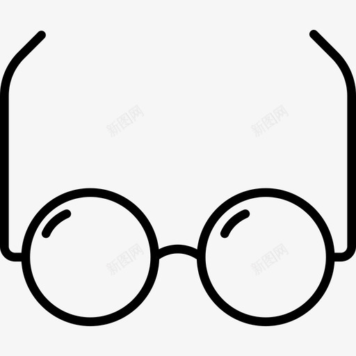 圆形眼镜实物资产图标svg_新图网 https://ixintu.com 圆形眼镜 实物资产
