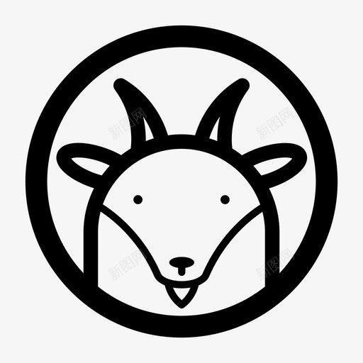 山羊动物农场图标svg_新图网 https://ixintu.com 农场 动物 山羊