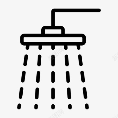 淋浴浴室淋浴头图标图标