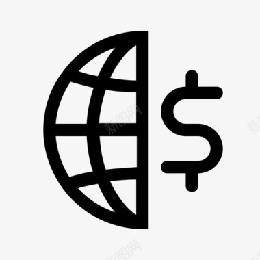 全球金融美元经济图标图标