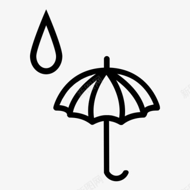 伞防雨遮阳图标图标
