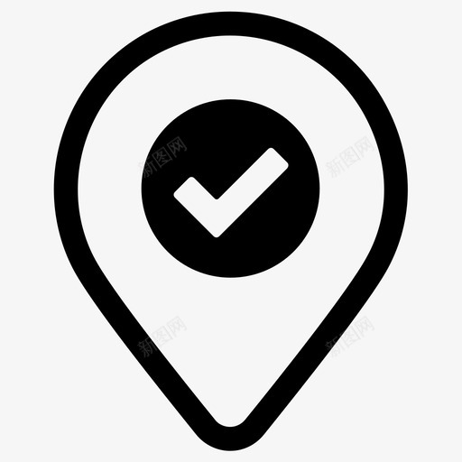 验证位置地图销图标svg_新图网 https://ixintu.com 地图销 验证位置