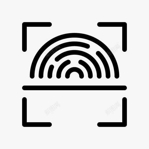 识别认证指纹图标svg_新图网 https://ixintu.com 扫描 扫描仪 指纹 用户界面 认证 识别