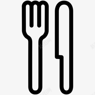 餐刀餐食厨房图标图标