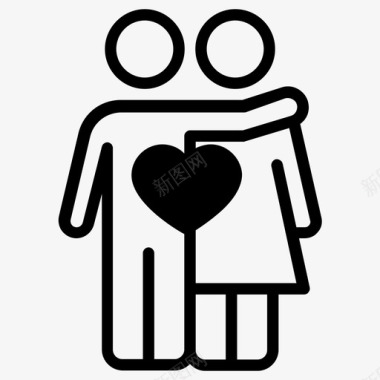 男人和女人夫妻爱情图标图标
