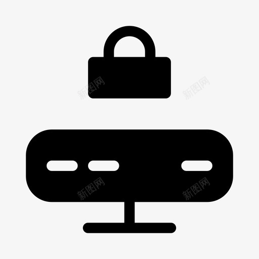 锁定服务器保护安全图标svg_新图网 https://ixintu.com 保护 安全 安全保护ios优化 锁定服务器