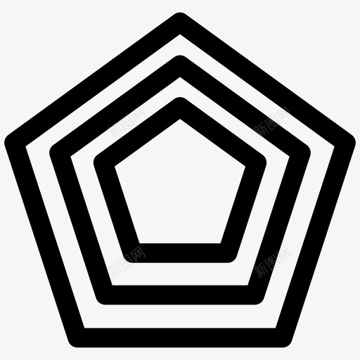 塑造五边形创意对象图标svg_新图网 https://ixintu.com 创意 图形和形状 塑造五边形 对象 轮廓