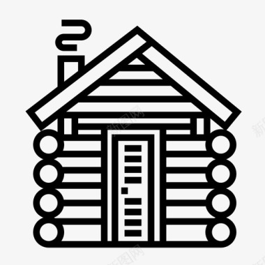 木屋建筑小屋图标图标
