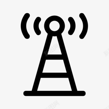 通讯塔天线收音机图标图标