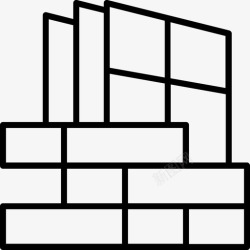 立面房屋采购产品砖建筑建筑材料图标高清图片