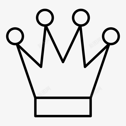 奖项徽章商业图标svg_新图网 https://ixintu.com 办公室细线第一卷 商业 奖项 徽章 皇冠 职级