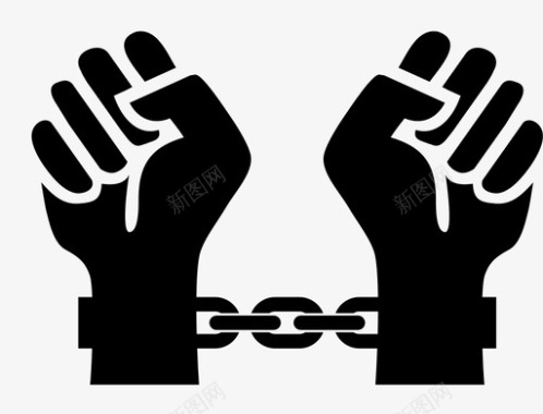 囚犯锁链手铐图标图标