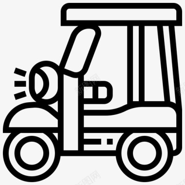 车辆运输tuktuk图标图标