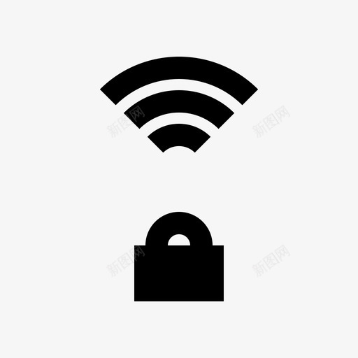 锁定wifi保护安全图标svg_新图网 https://ixintu.com 保护 安全 安全保护webgrid 锁定wifi