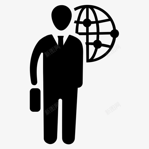 全球商务商人全球通讯图标svg_新图网 https://ixintu.com 全球商务 全球通讯 商人 商务管理 网络