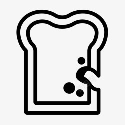 腐烂食物发霉的面包腐烂的食物变质的面包图标高清图片