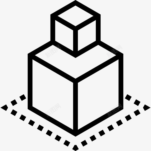 三维建模立方体图标svg_新图网 https://ixintu.com 三维建模 开发 立方体 设计 设计和开发