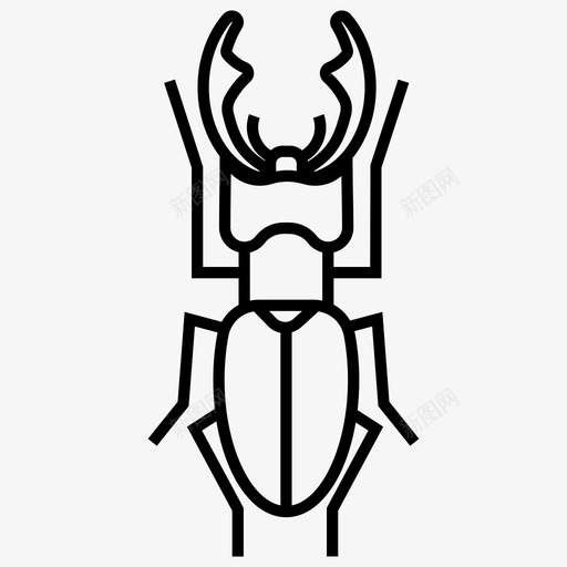 甲虫鹿虫子昆虫图标svg_新图网 https://ixintu.com 昆虫 甲虫鹿 自然 虫子