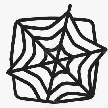 蜘蛛网万圣节陷阱图标图标