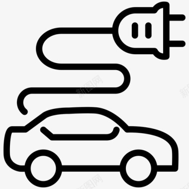 环保车电动汽车图标图标