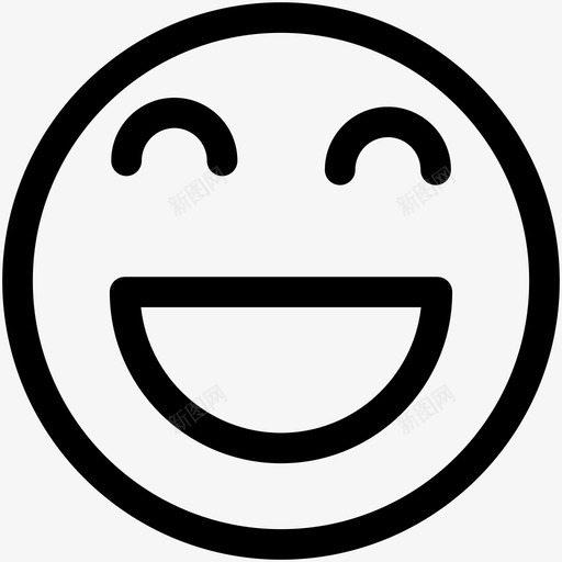 快乐情感脸图标svg_新图网 https://ixintu.com 微笑 快乐 情感 感情 脸