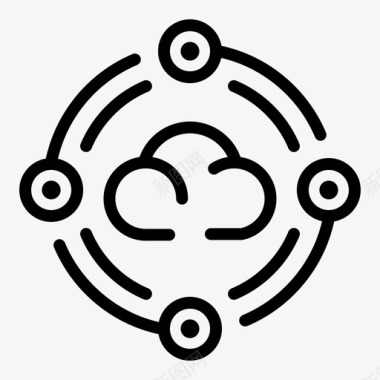 云计算网络服务器图标图标