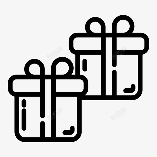 礼物圣诞节节日图标svg_新图网 https://ixintu.com 圣诞节 惊喜 礼物 节日