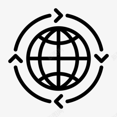 全球网络连接经济图标图标