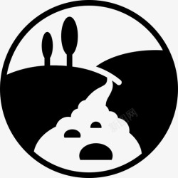 大自然的声音潺潺的小溪大自然噪音图标高清图片