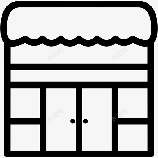商店市场购物图标svg_新图网 https://ixintu.com 全球物流 商店 市场 购物