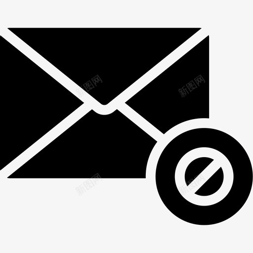拒绝电子邮件信封信件图标svg_新图网 https://ixintu.com 信件 信封 拒绝电子邮件 电子邮件卷3字形 邮箱