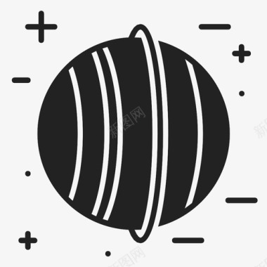 天王星行星太空图标图标